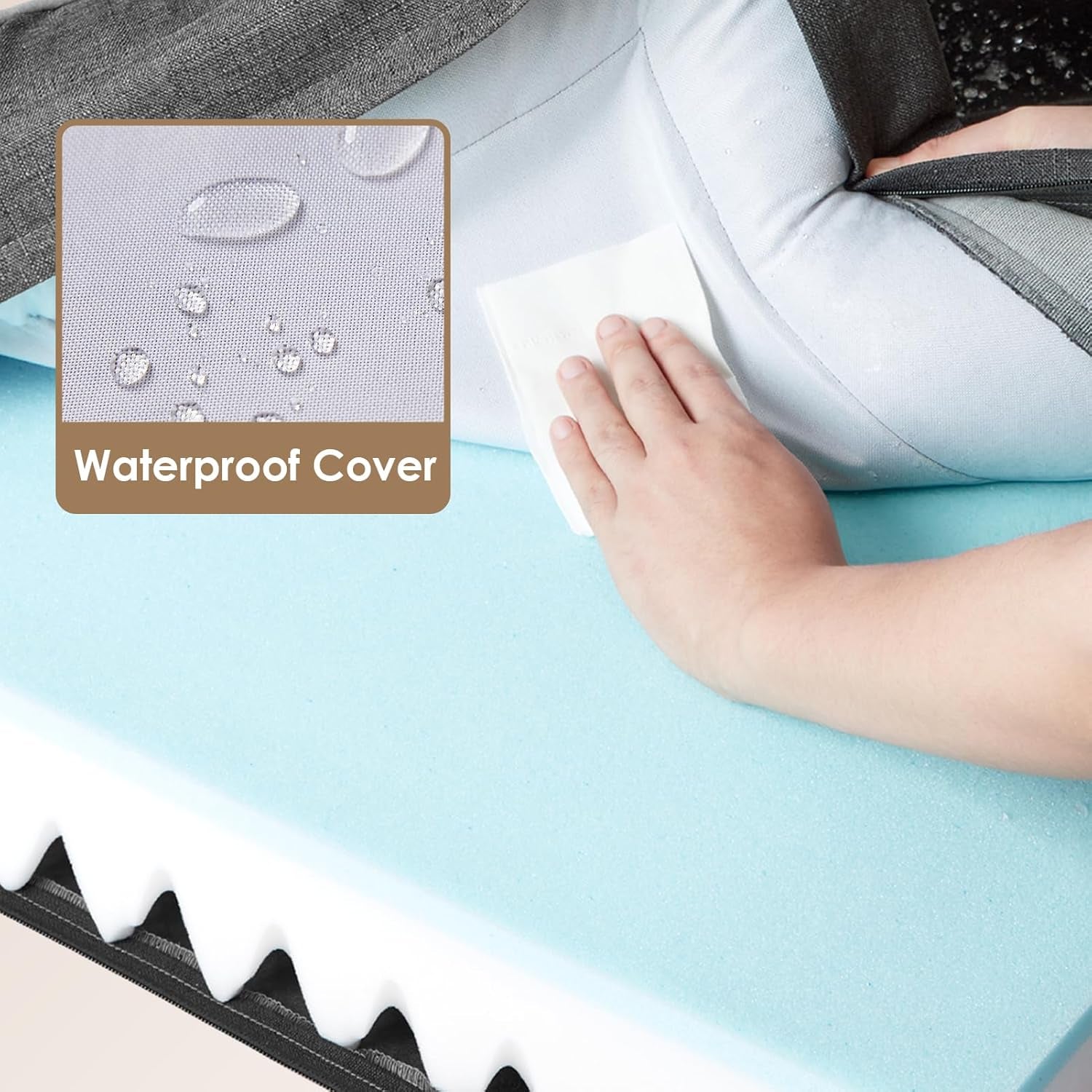Orthopedic Dog Beds for Extra Large Dogs, Waterproof Memory Foam XL Pet Bed with Sides, Non-Slip Bottom and Egg-Crate Foam Big Dog Couch Bed with Washable Removable Cover, Dark Grey