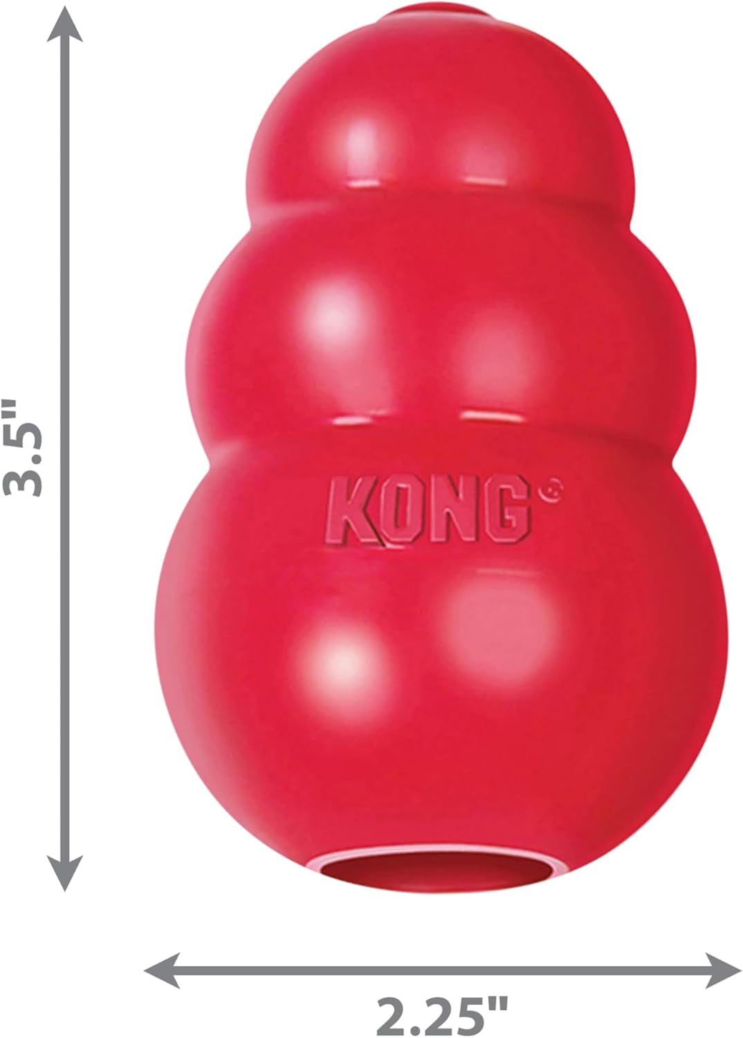 Classic Stuffable Dog Toy - Fetch & Chew Toy for Dogs - Treat-Filling Capabilities & Erratic Bounce for Extended Play Time - Durable Natural Rubber Material - for Medium Dogs