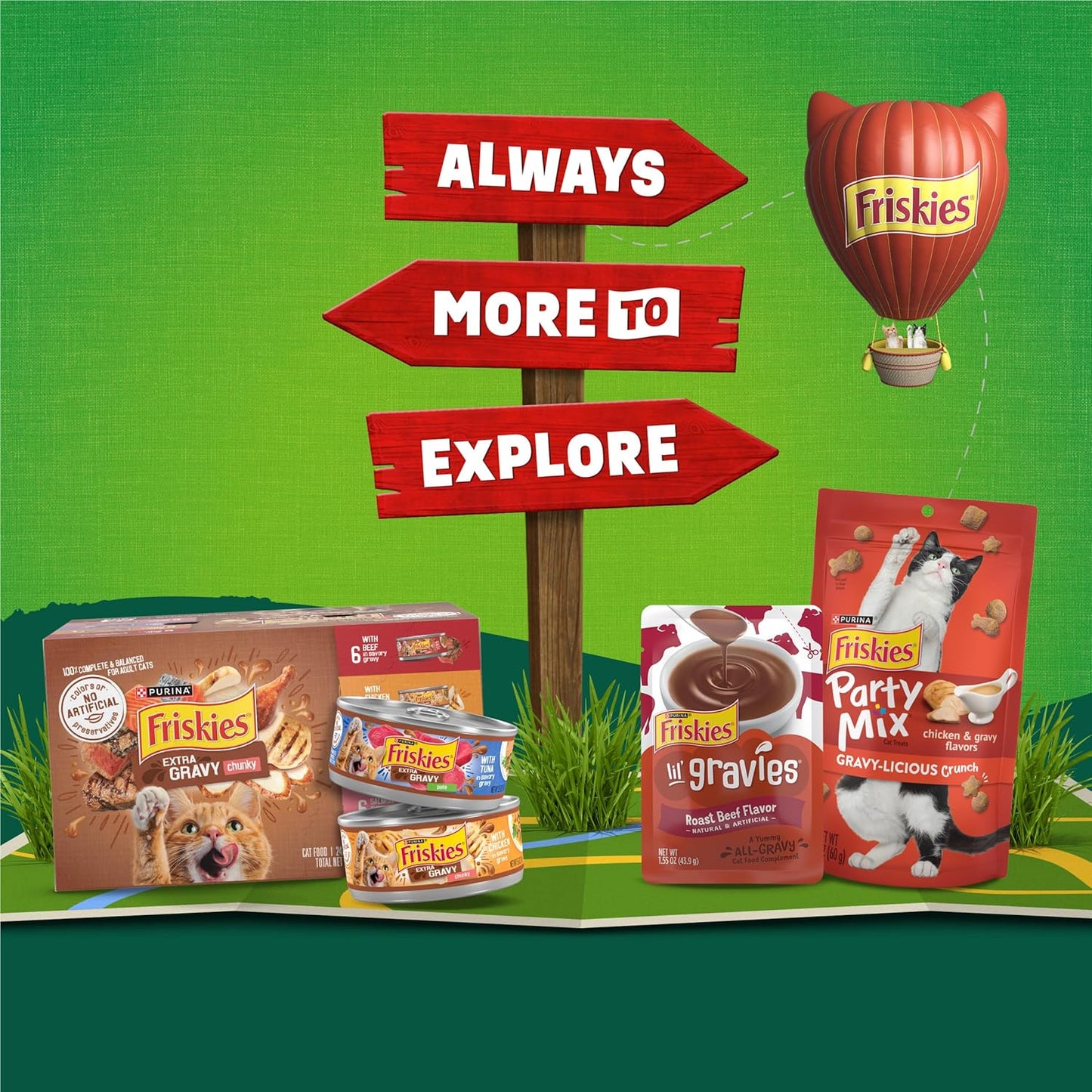 Purina  Dry Cat Food Gravy Swirl'D with Flavors of Chicken, Salmon and Gravy - 22 Lb. Bag