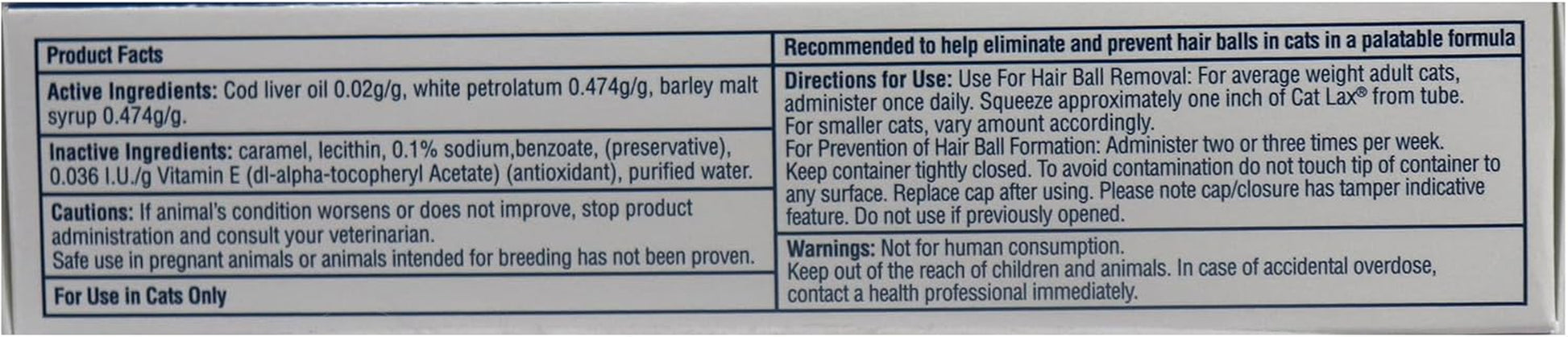 Catlax for Hairball Elimination and Prevention in Cats, 2 Oz