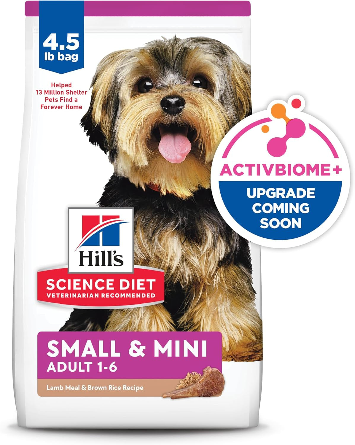 Small & Mini, Adult 1-6, Small & Mini Breeds Premium Nutrition, Dry Dog Food, Lamb & Brown Rice, 4.5 Lb Bag