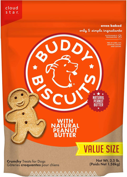 3.5 Lbs. Bag of Crunchy Dog Treats Made with Natural Peanut Butter
