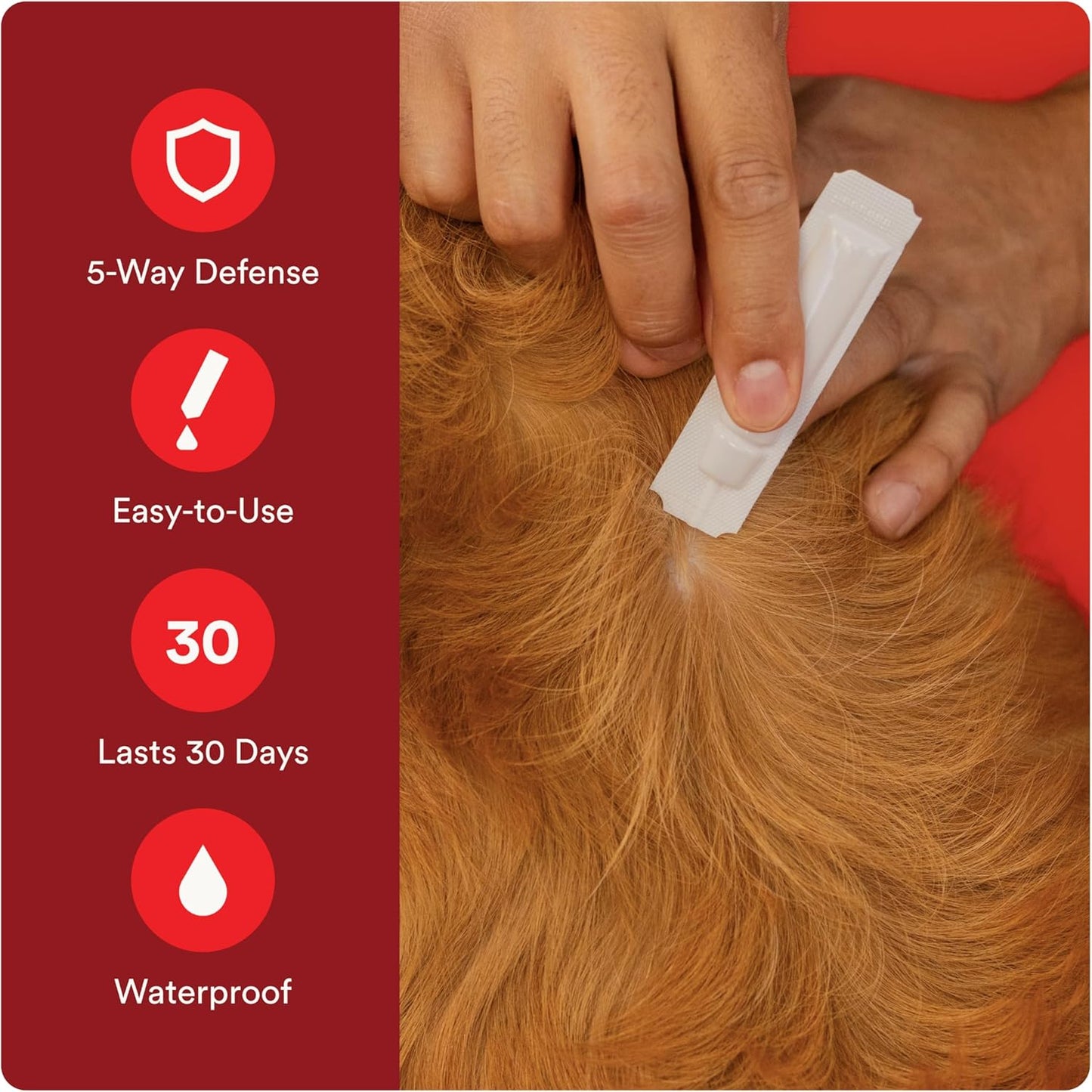 Ultra Flea and Tick Prevention for Dogs - Large Dog Flea and Tick Treatment & Control - Mosquito Repellent - Fast Acting Waterproof Topical Drops, 4 Month Supply