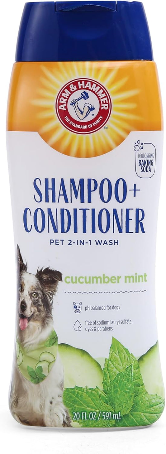 for Pets 2-In-1 Shampoo & Conditioner for Dogs | Dog Shampoo & Conditioner in One | Cucumber Mint, 20 Ounce Bottle Dog Shampoo and Conditioner for All Dogs
