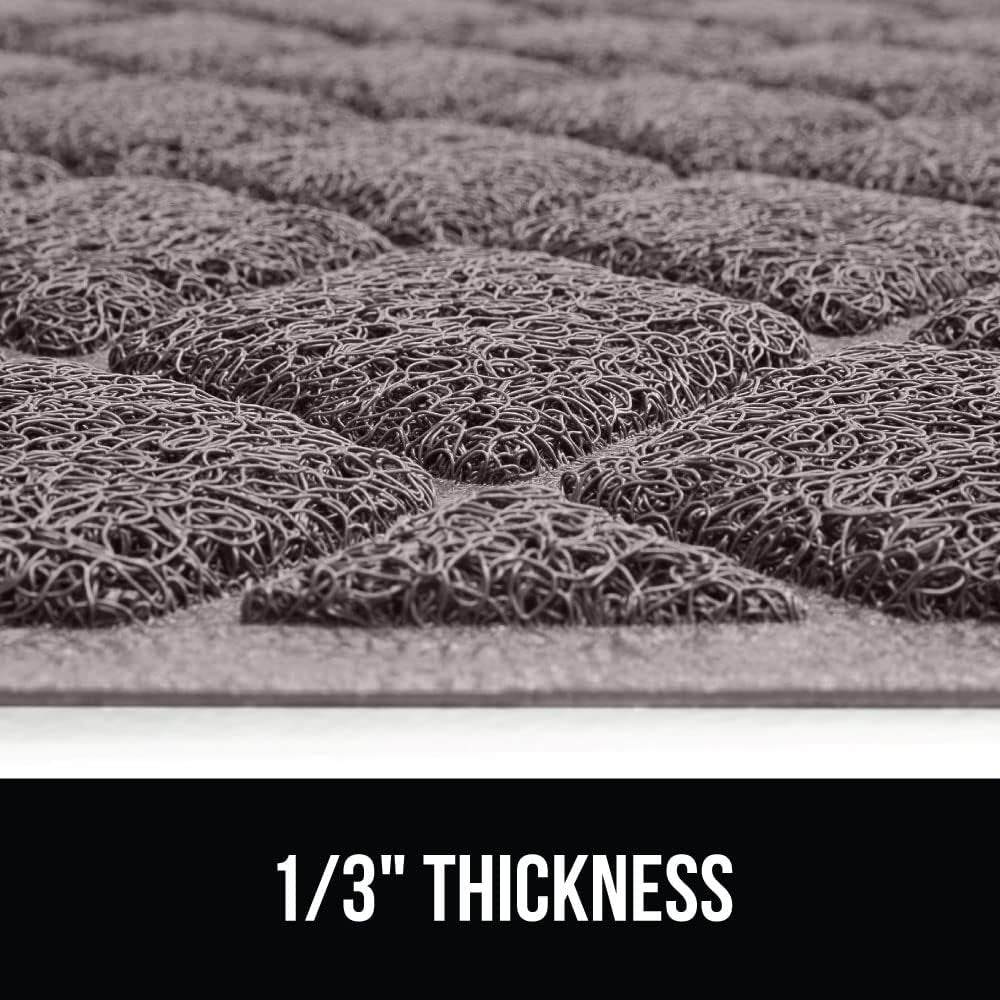 Cat Litter Box Mat, Water Resistant, US Designed Kitty Litter Trapping Mats, Easy to Clean, Scatter Control, Less Mess and Clean Floors, Kitten Supplies for Indoor Cats, 24X17 Gray