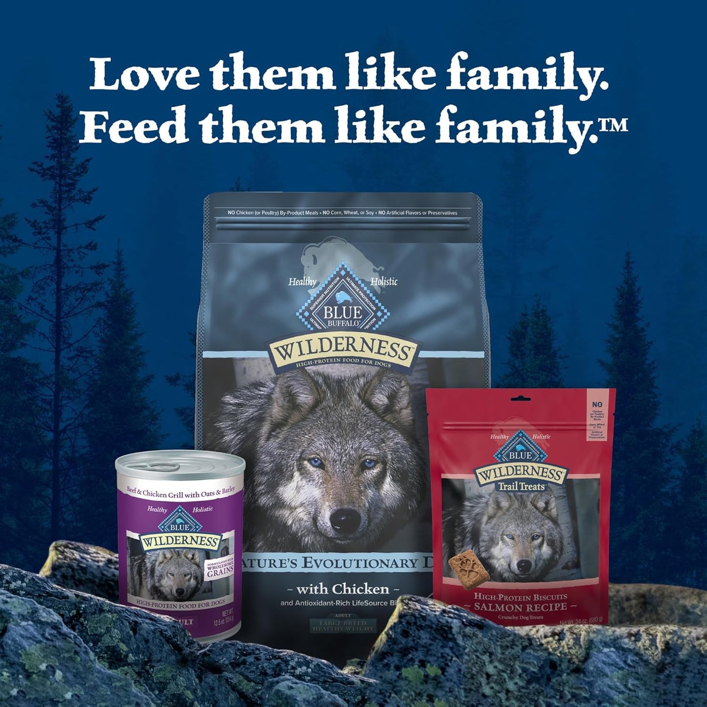 Wilderness High Protein Natural Adult Dry Dog Food plus Wholesome Grains, Chicken 13 Lb Bag