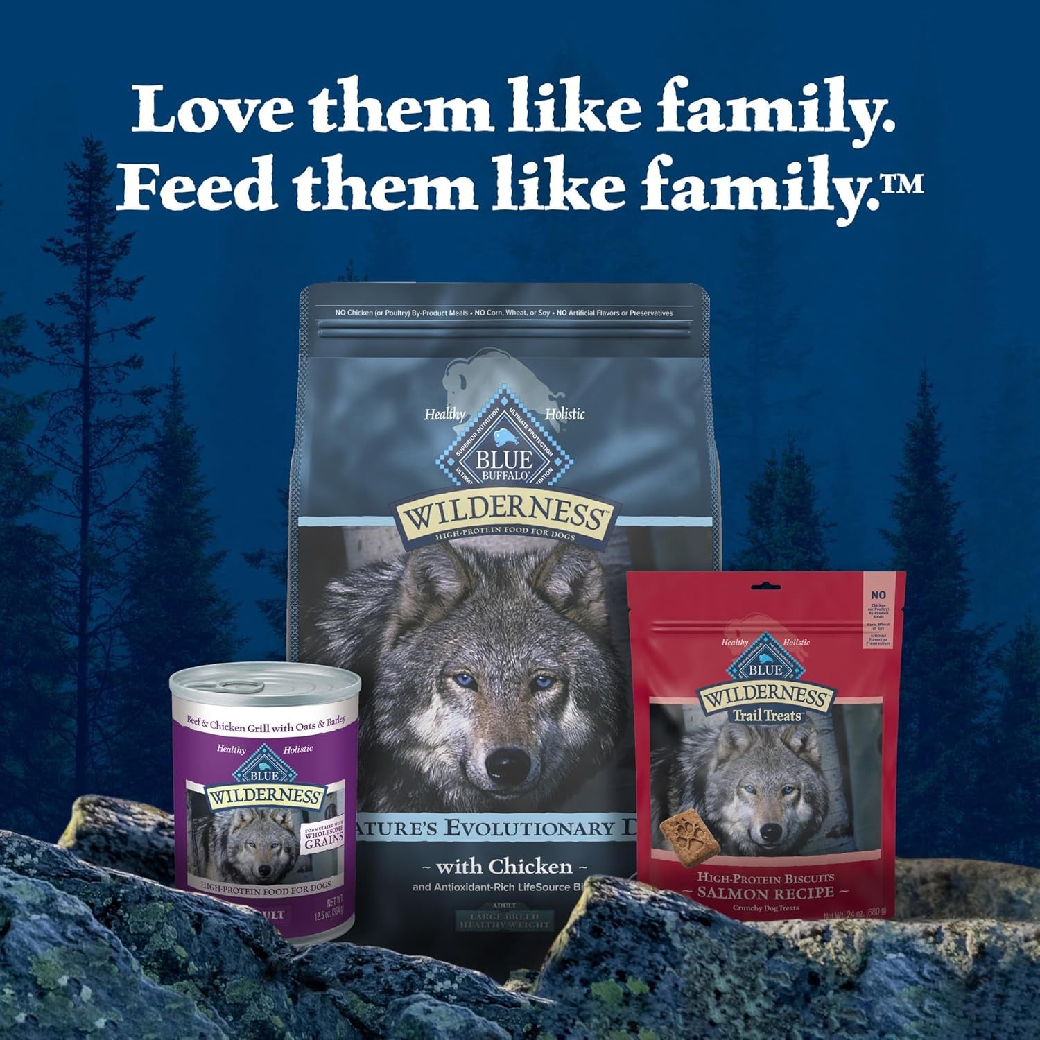 Wilderness High Protein Natural Adult Dry Dog Food plus Wholesome Grains, Chicken 13 Lb Bag