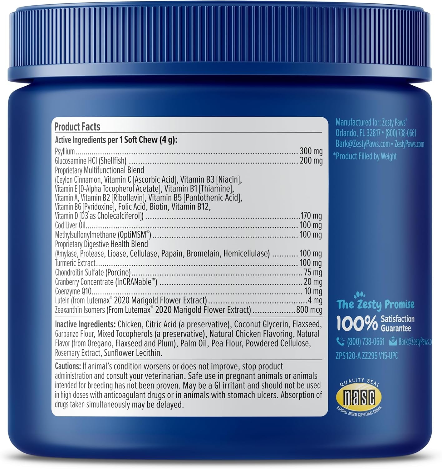 Senior Dog Multivitamin Treats - Glucosamine for Dogs + Digestive Enzymes & Probiotics - Grain Free Dog Vitamins and Supplements for Skin & Coat + Immune Health Chicken - Advanced - 90Ct