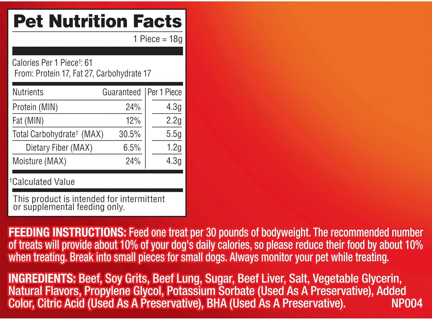 Dog Treats, Original Beef Flavor, 38 Ounce, Made with Real Beef