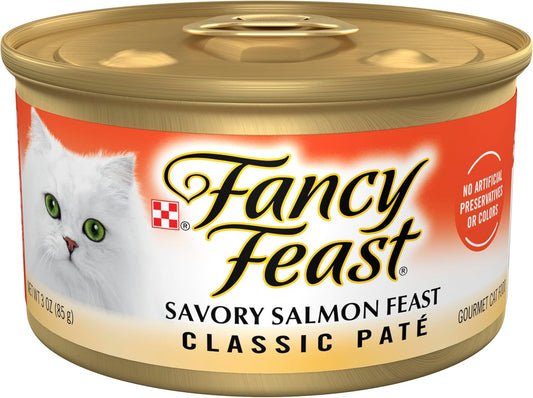 Purina  Salmon Feast Classic Grain Free Wet Cat Food Pate - (Pack of 24) 3 Oz. Cans