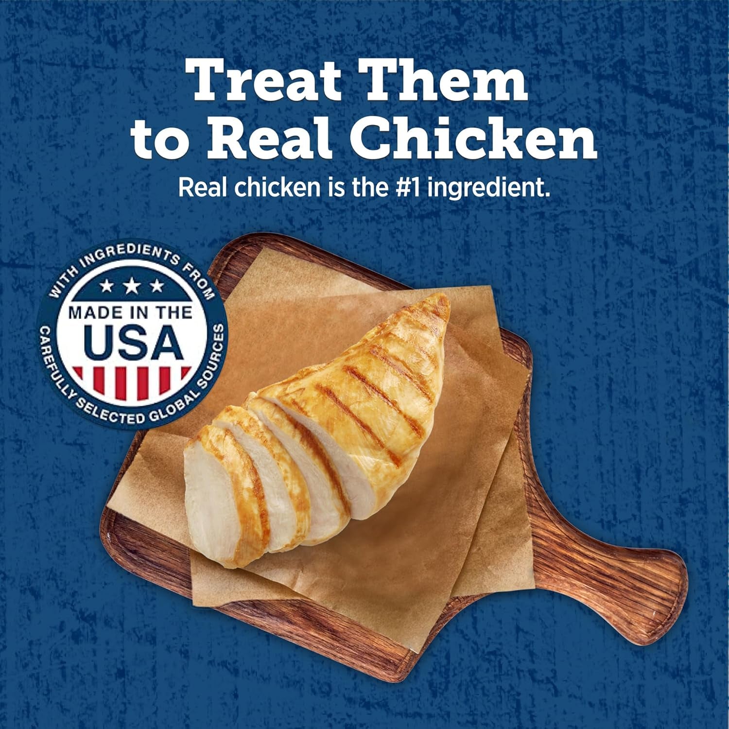 True Chews Dog Treats, Made in the USA with Natural Ingredients, Chicken and Apple Sausage Recipe, 12-Oz Bag