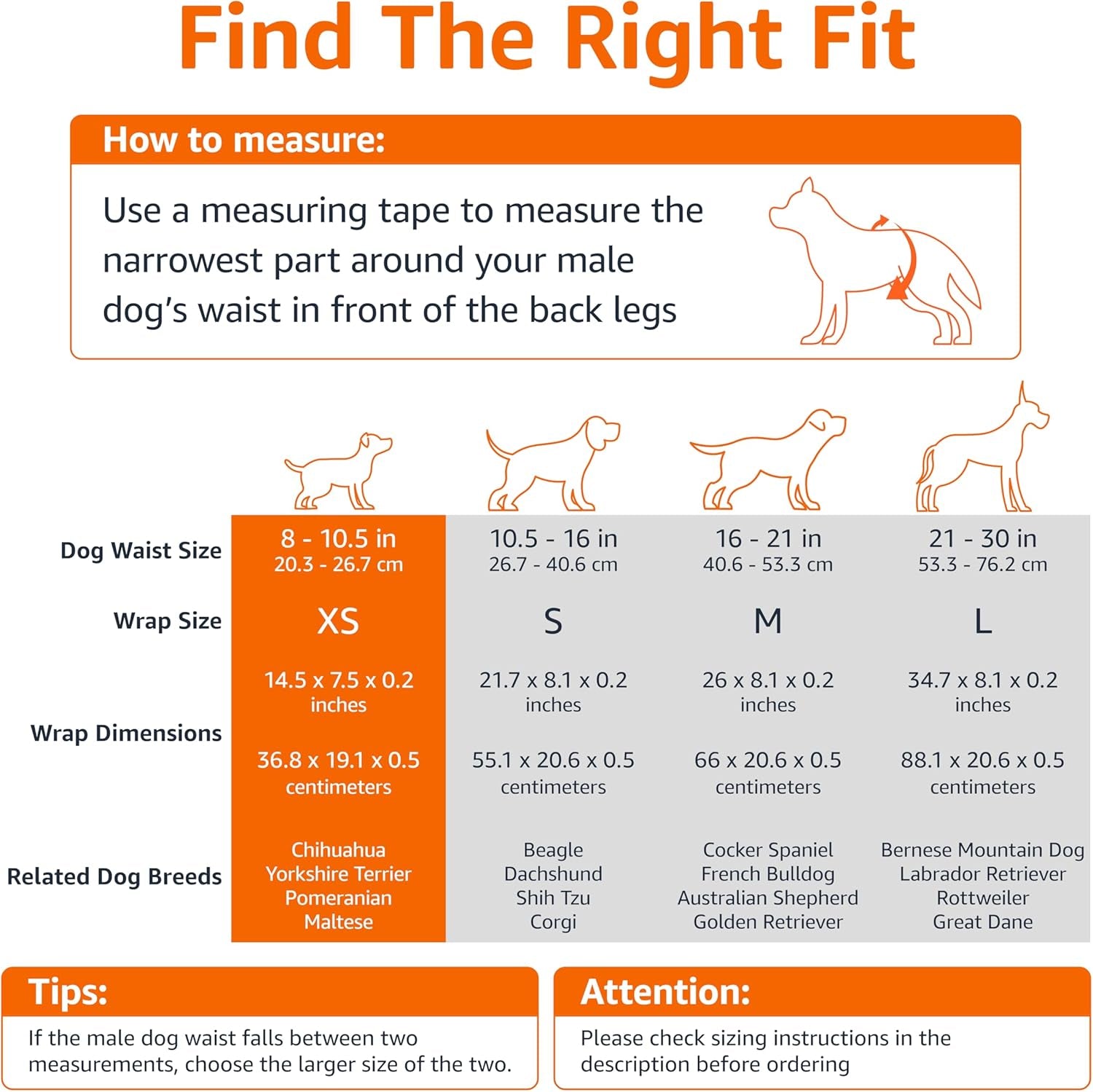 Male Dog Diapers, 30 Count, X-Small, Ultra Absorbent Disposable Wrap with Secure Fit, Leakproof and Comfortable