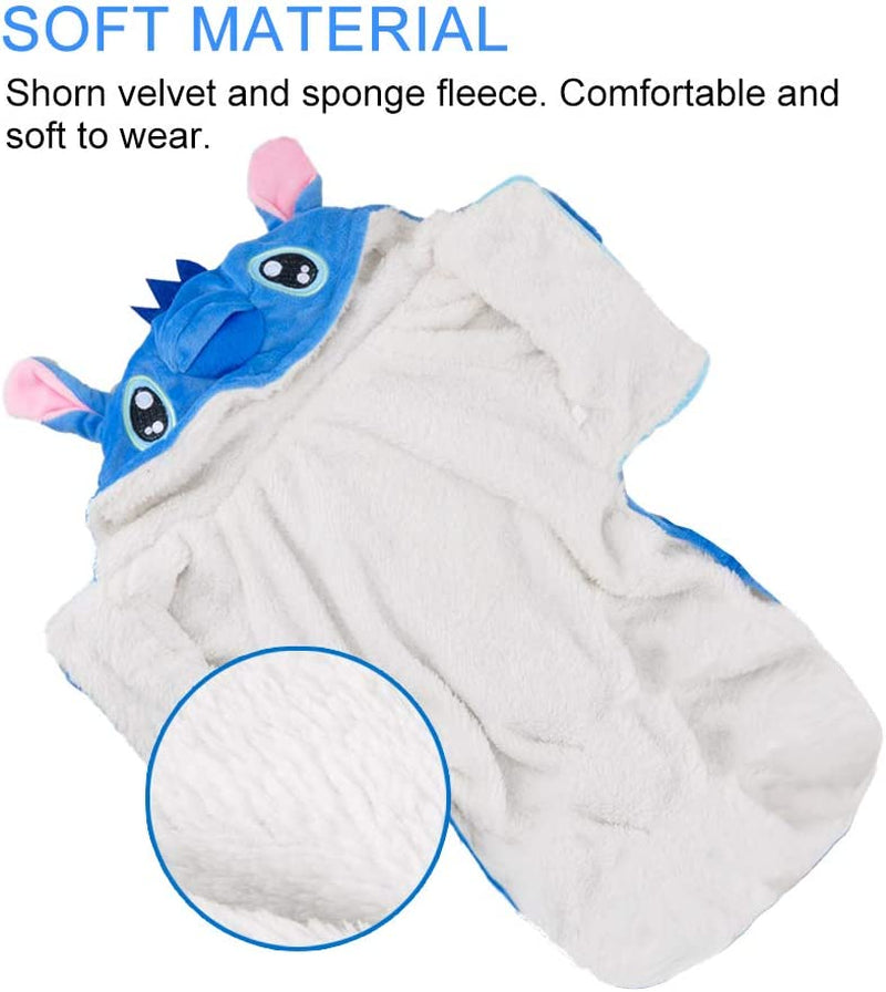 Dog Costume,  Dog Hoodie, Dogs Halloween Costume Pet Xmas Pajamas Outfit, Pet Coat Cartoon Costumes for Small Medium Large Dogs and Cats for Halloween Christmas and Winter - L