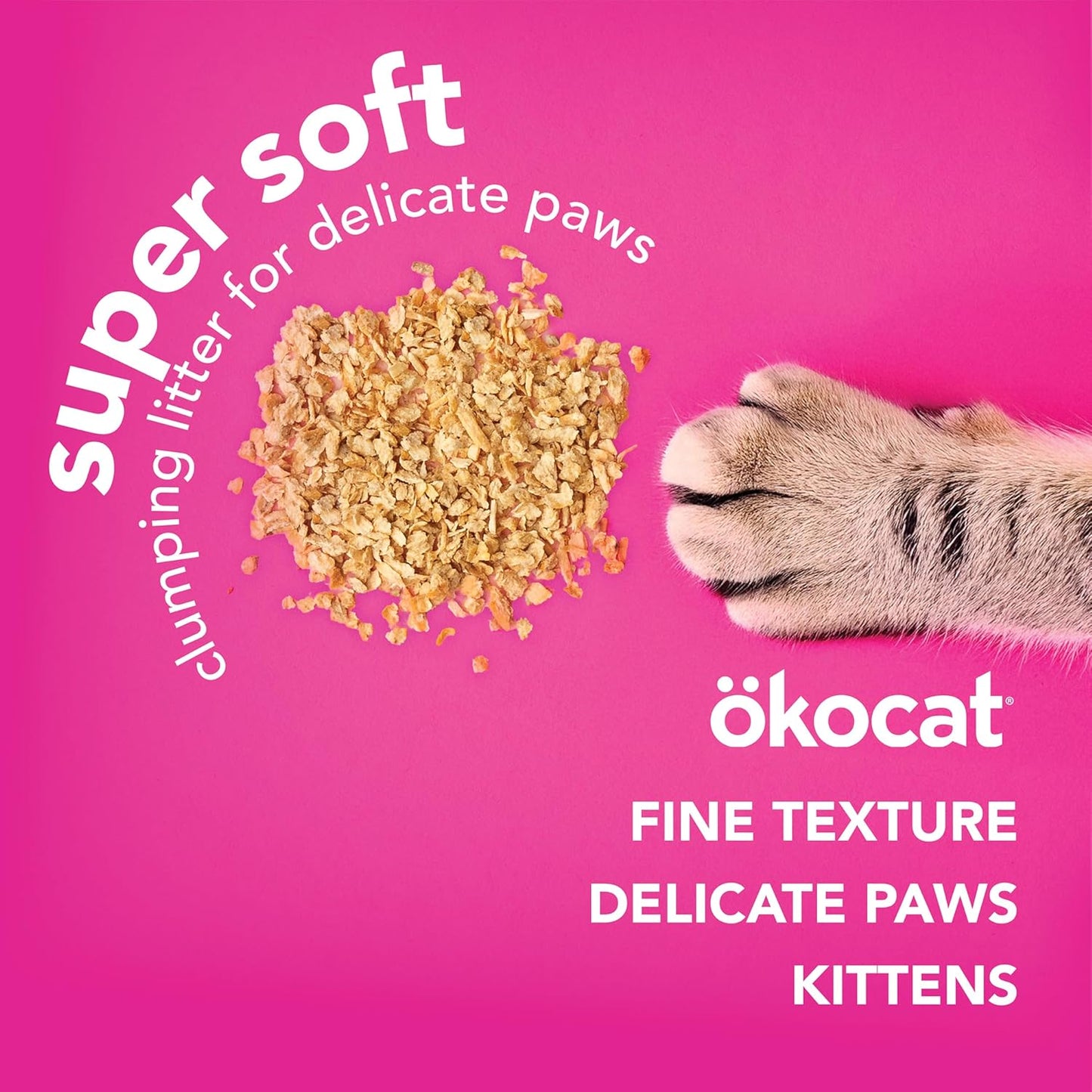 Super Soft Wood Clumping Cat Litter, Unscented,14 Pounds - Natural Ingredients, Stops Odor, Clumps Solid, 99% Dust Free, Great for All Cats, Sensitive Paws, Kittens