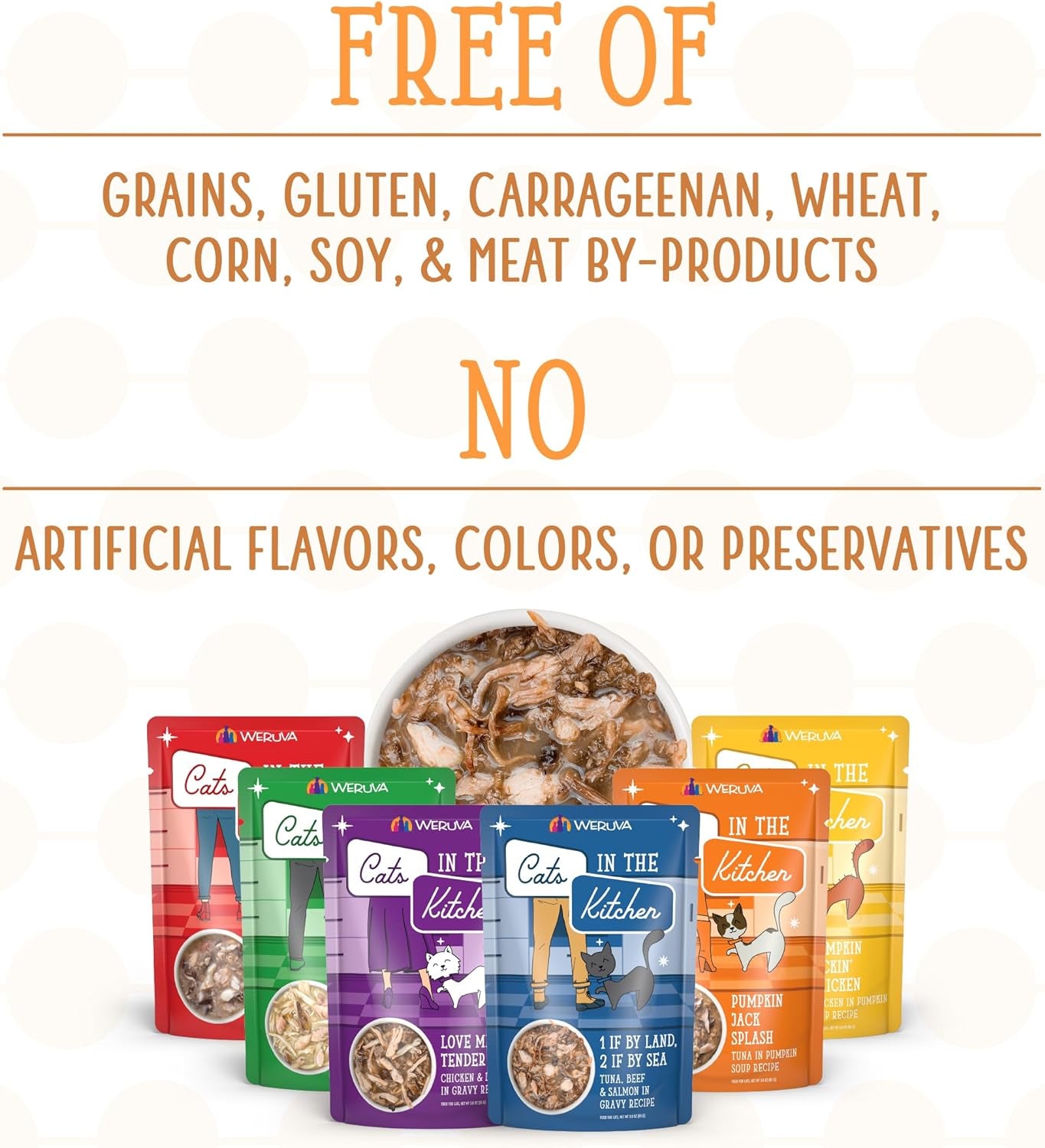 Cats in the Kitchen, Pantry Party Pouch Variety Pack in Gravy Cat Food, 3Oz Pouch (Pack of 12)