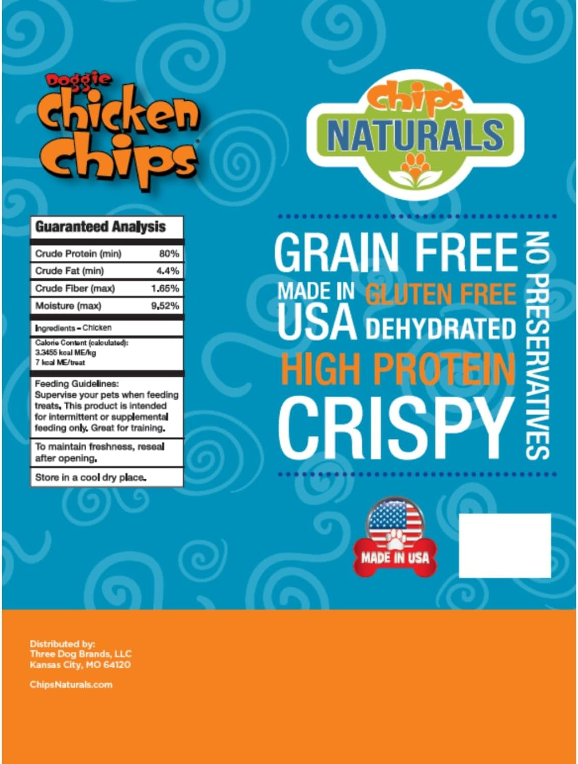 Doggie Chicken Chips Large 15 Oz All Natural High Protein Low Calorie Healthy Dog Treats, Grain Free Gluten Free USDA Inspected & Approved Chicken Treat for Dogs, Pet Supplies