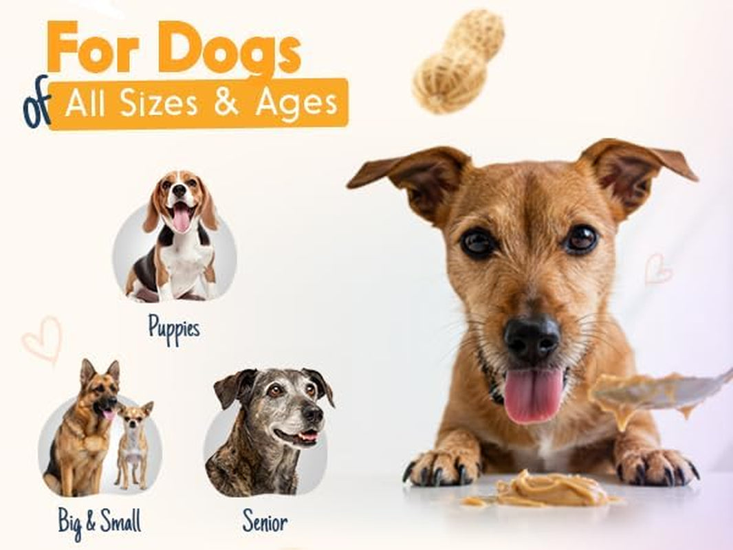 Pumpkin Pup , 100% Natural Dog Peanut Butter, Healthy Peanut Butter Dog Treats, Made in USA, (17Oz Jars)