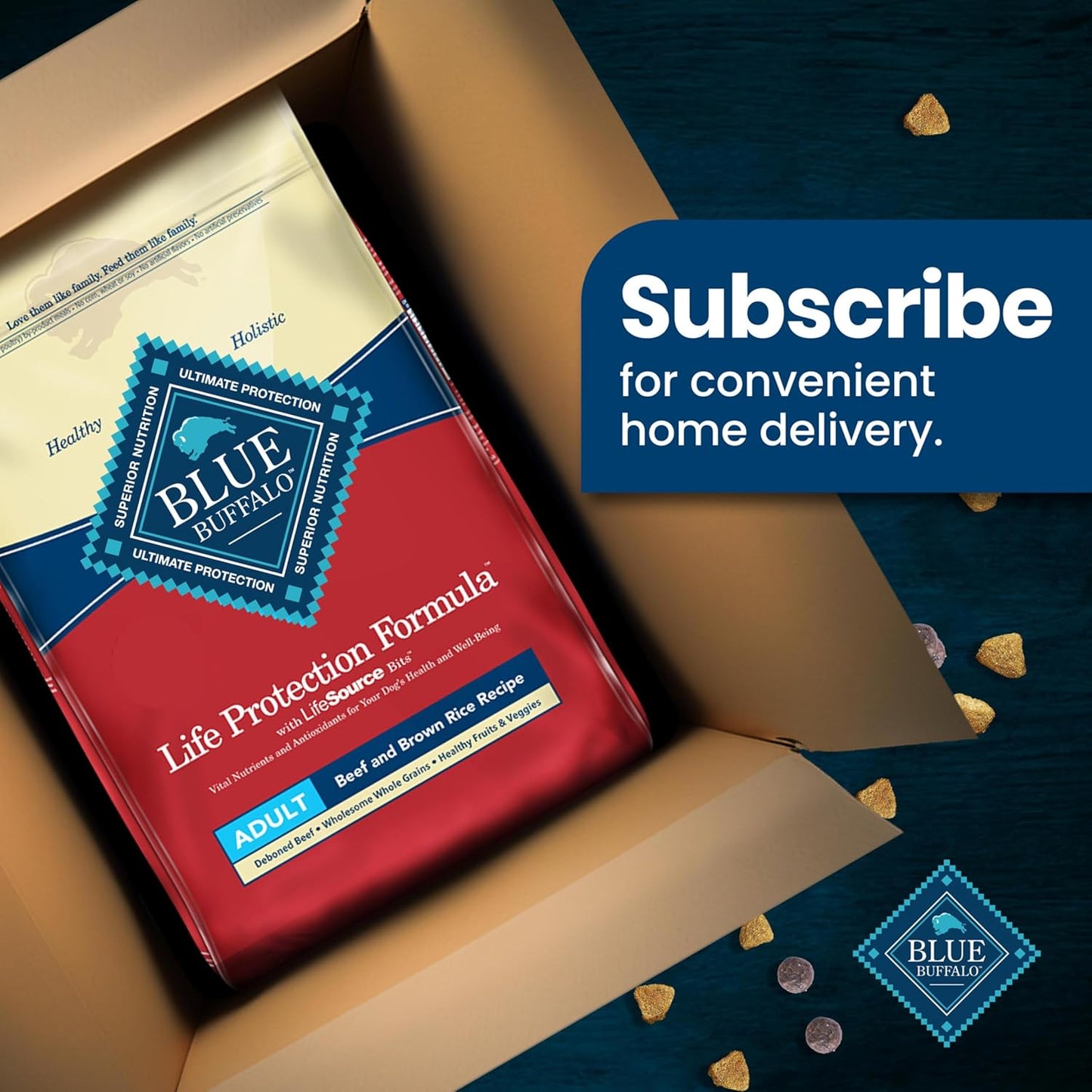 Life Protection Formula Adult Dry Dog Food, Helps Build and Maintain Strong Muscles, Made with Natural Ingredients, Beef & Brown Rice Recipe, 15-Lb. Bag