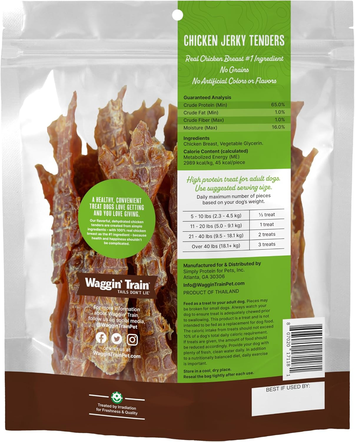 Chicken Jerky for Dogs - Limited Ingredient Dog Treats for Dogs 30 Oz. Pouch