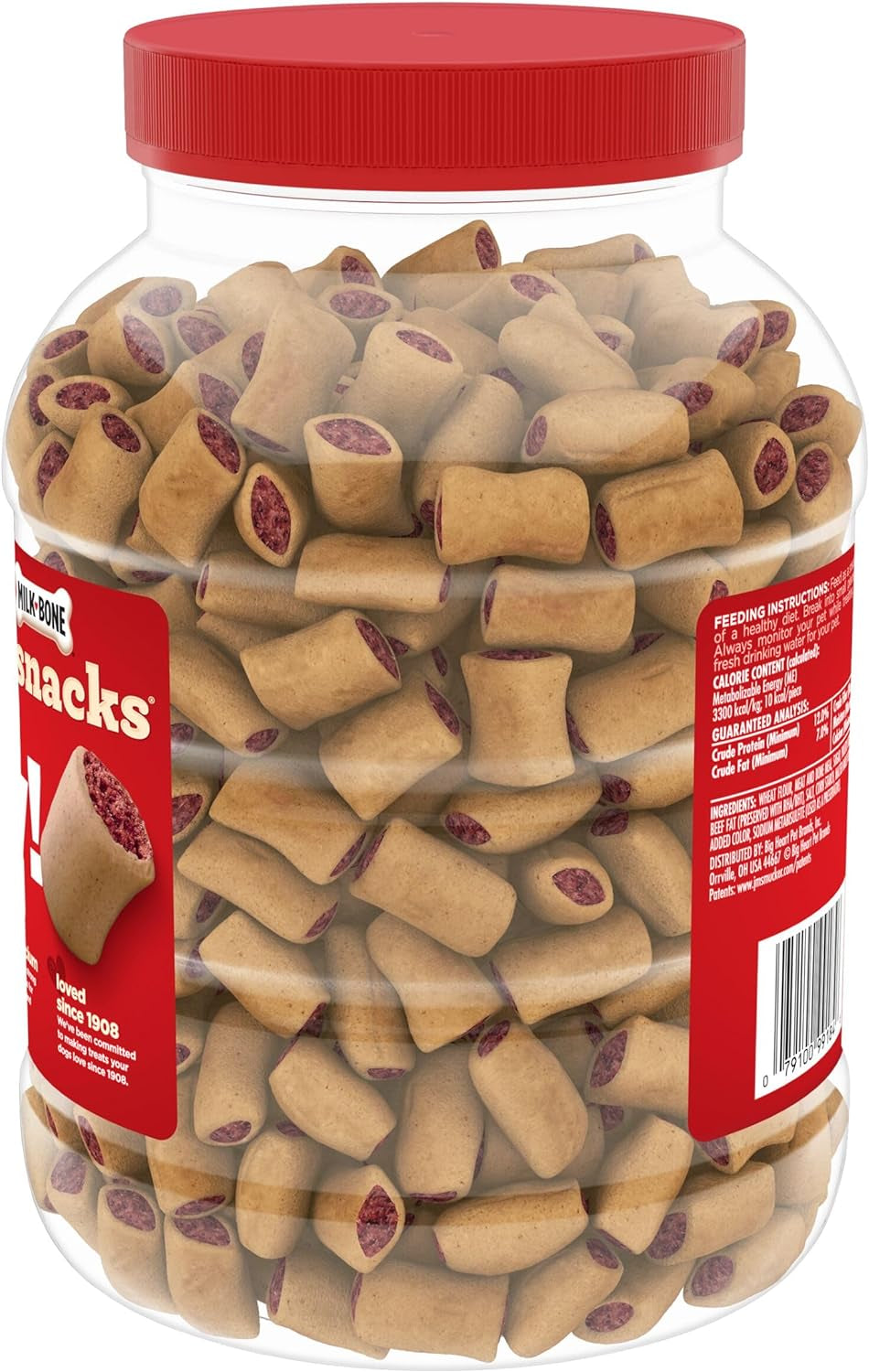 Marosnacks Bacon Flavor Small Dog Treats with Bone Marrow, 40 Ounces (Pack of 2) (Packaging Design May Vary)