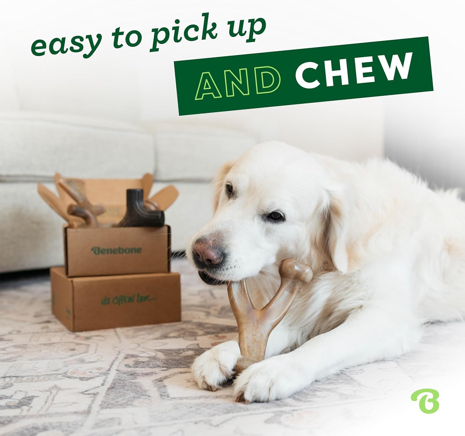 Large 4-Pack Dog Chew Toys for Aggressive Chewers, Made in USA, 90Lbs and Under