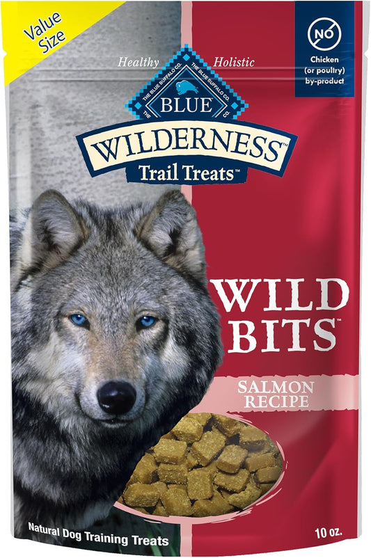Wilderness Trail Treats Wild Bits Training Treats for Dogs, Grain-Free Dog Treats, Salmon Recipe, 10-Oz. Bag