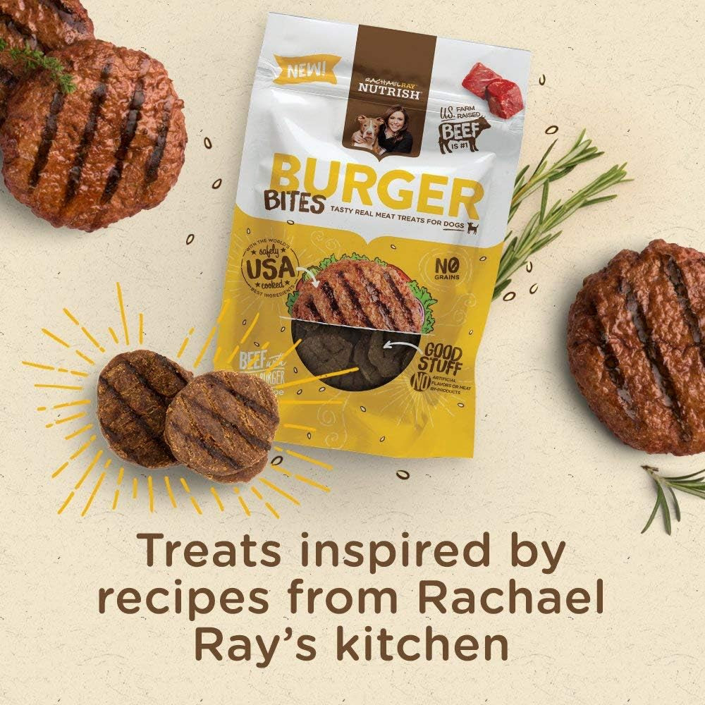 Rachael Ray  Burger Bites Dog Treats, Beef Recipe with Bison, 12 Oz. Pouch