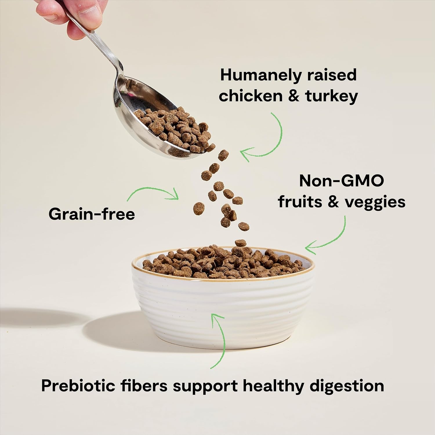 , Grain Free Dry Cat Food, High-Protein Kibble for a Complete & Balanced Diet, Non-Gmo Fruits & Vegetables, Prebiotic Fibers to Support Digestion, Homestead Turkey & Chicken Recipe, 8Lb Bag