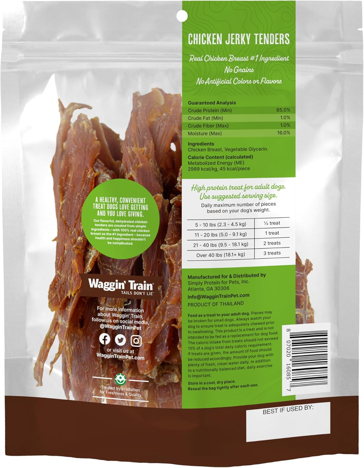 Limited Ingredient, Grain Free Dog Treat; Chicken Jerky Tenders - 18 Oz. Pouch