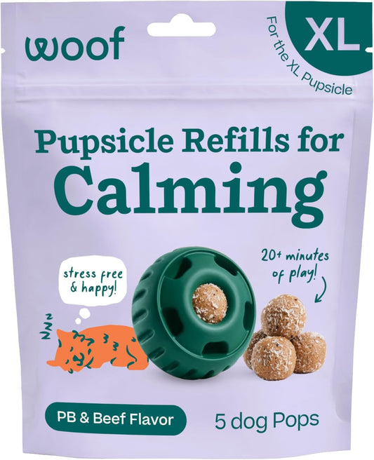 Pupsicle Refill Pops for Calming - Long-Lasting Refills for the Pupsicle Toy to Promote Calm - Calming Dog Treats - Magnesium for Dogs- XL Pops - 5 Count