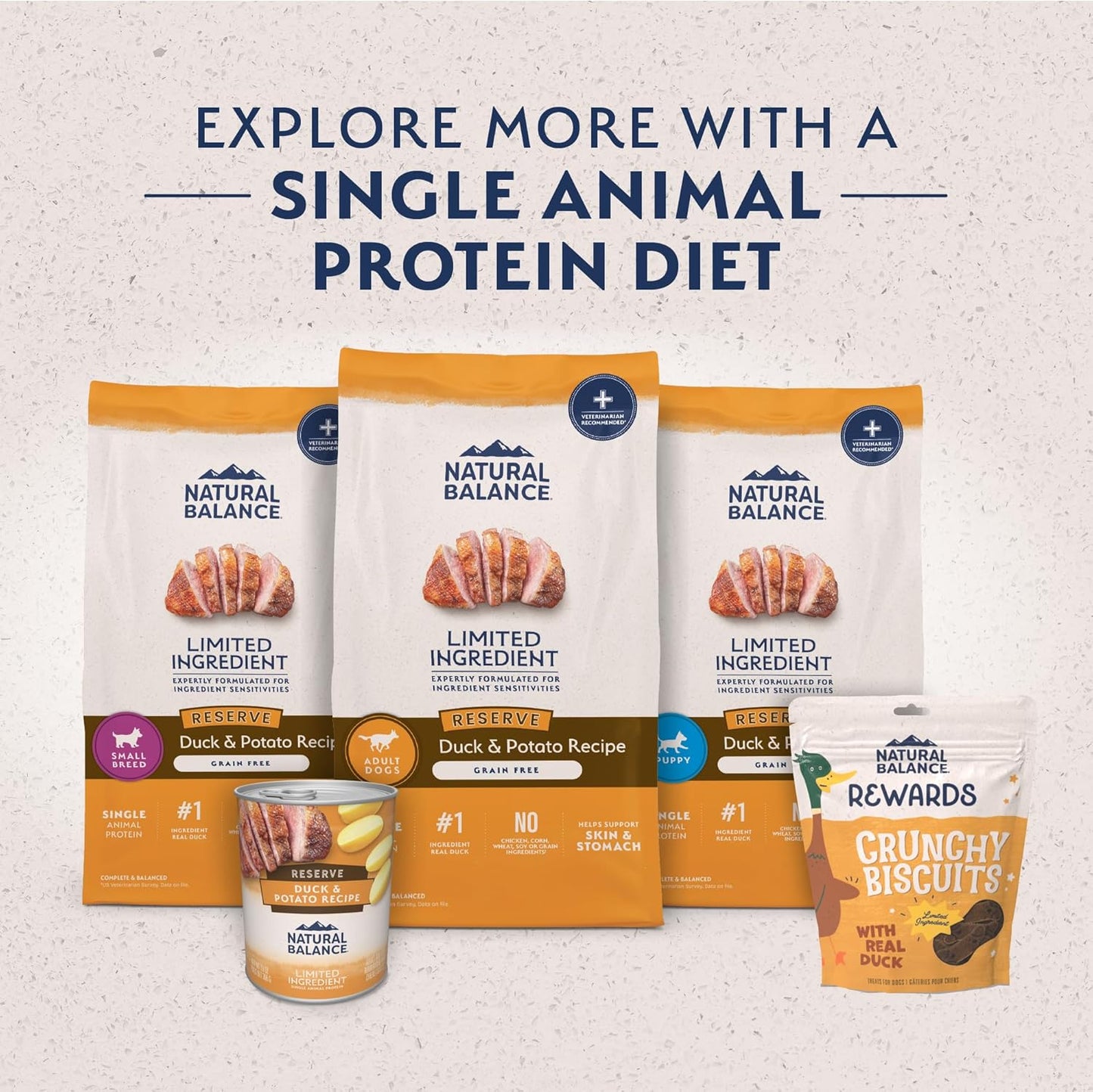 Limited Ingredient Adult Grain-Free Dry Dog Food, Reserve Duck & Potato Recipe, 22 Pound (Pack of 1)