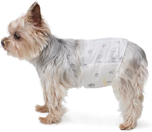 Male Dog Diapers, 30 Count, X-Small, Ultra Absorbent Disposable Wrap with Secure Fit, Leakproof and Comfortable