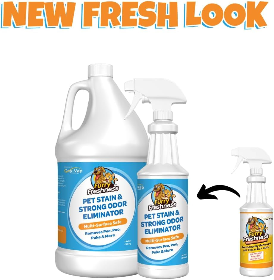 Extra Strength Cat or Dog Pee Stain & Permanent Odor Remover + Smell Eliminator -Removes Stains from Pets & Kids Including Urine or Blood- Lifts Old Carpet Stains- (2 Pack)