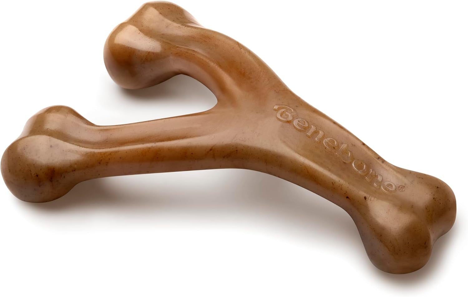 Wishbone Durable Dog Chew Toy for Aggressive Chewers, Duck, Made in USA, Medium