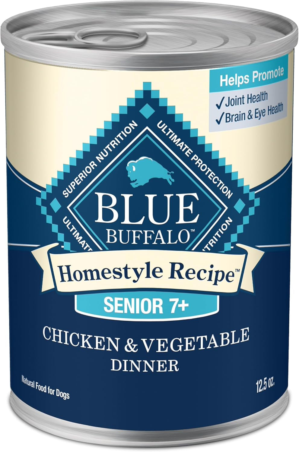 Homestyle Recipe Senior Wet Dog Food, Made with Natural Ingredients, Chicken Dinner with Garden Vegetables, 12.5-Oz Cans (12 Count)