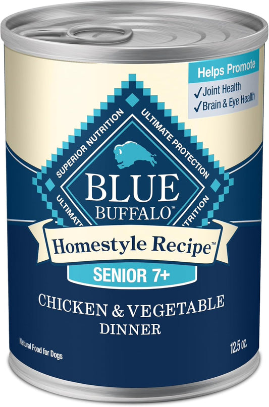 Homestyle Recipe Senior Wet Dog Food, Made with Natural Ingredients, Chicken Dinner with Garden Vegetables, 12.5-Oz Cans (12 Count)