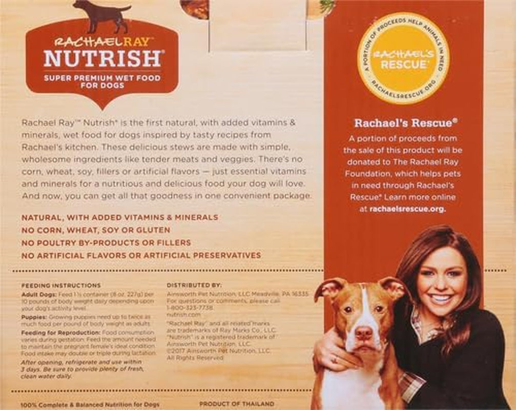 Rachael Ray  Natural Premium Wet Dog Food, Savory Favorites Variety Pack, 8 Ounce Tub (Pack of 6) (6303230800)