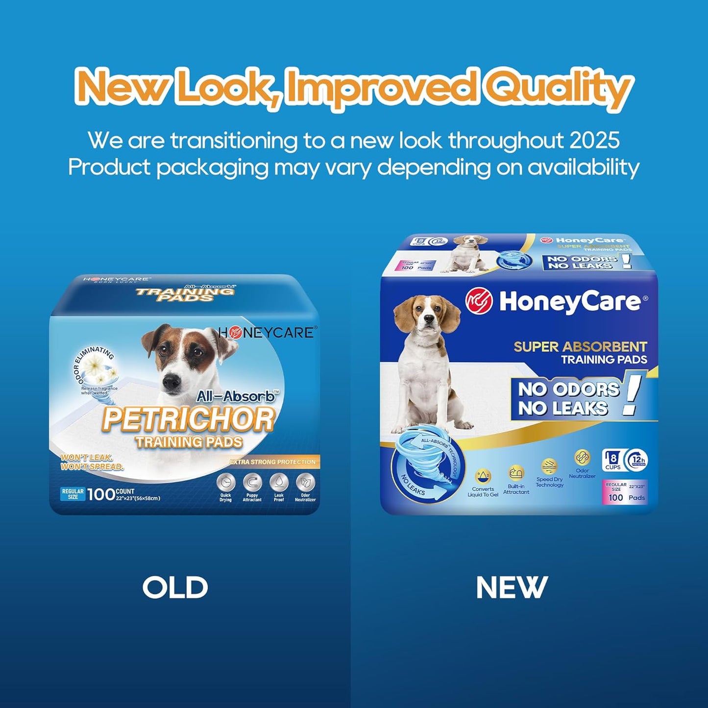 All-Absorb, Large 22" X 23", 100 Count, Dog and Puppy Training Pads, Ultra Absorbent and Odor Eliminating, Leak-Proof 5-Layer Potty Training Pads with Quick-Dry Surface, Blue, A01