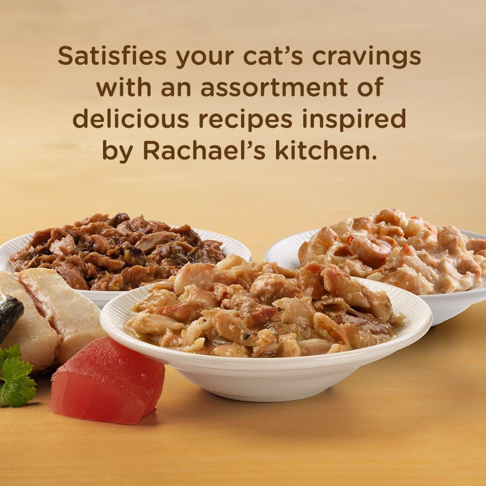 Rachael Ray  Natural Wet Cat Food, Ocean Lovers Variety Pack, 2.8 Ounce Cup (Pack of 12), Grain Free