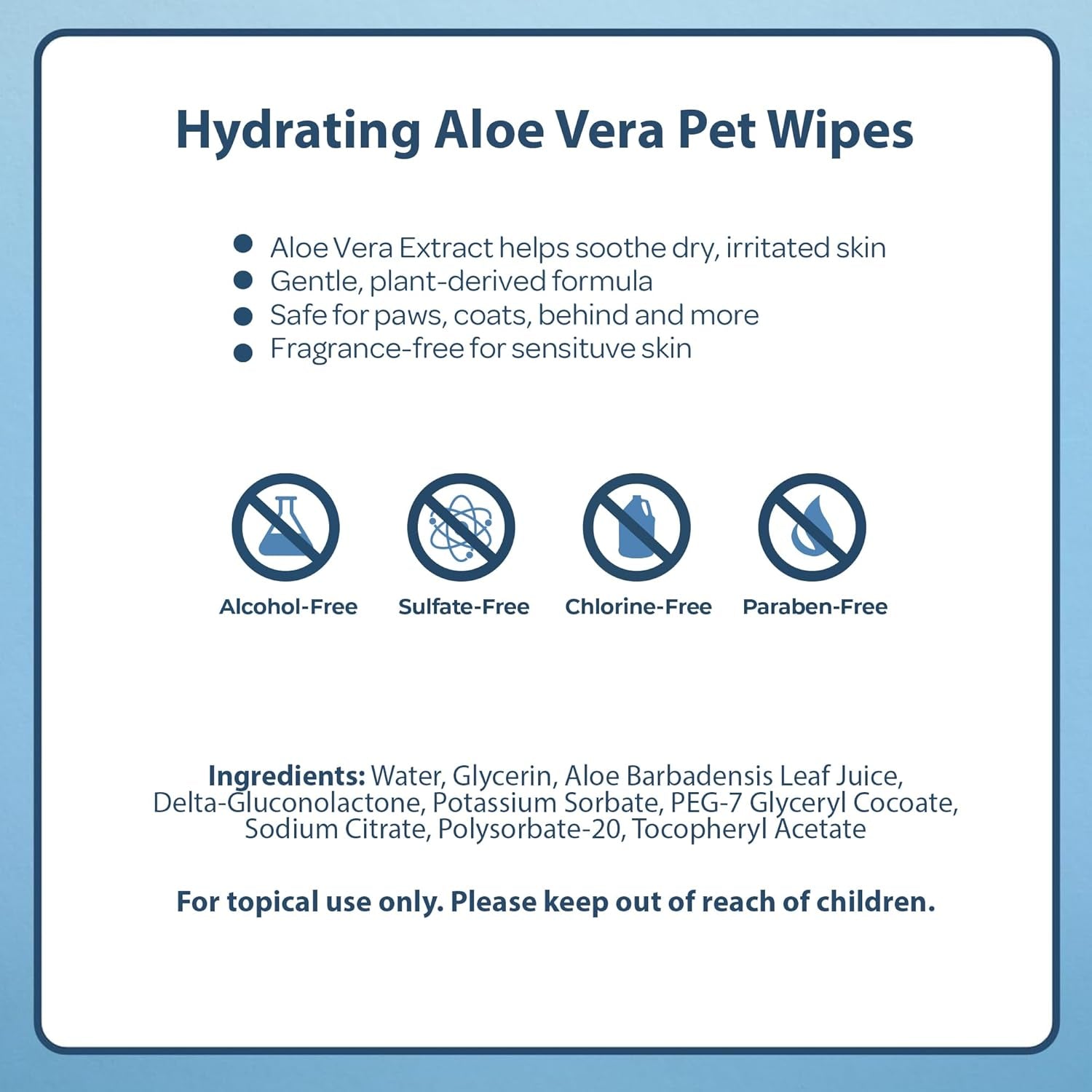 Pet Wipes for Dogs - Dog Wipes Cleaning Deodorizing, for Coats, Ears, Paws - Hydrating, Aloe Vera