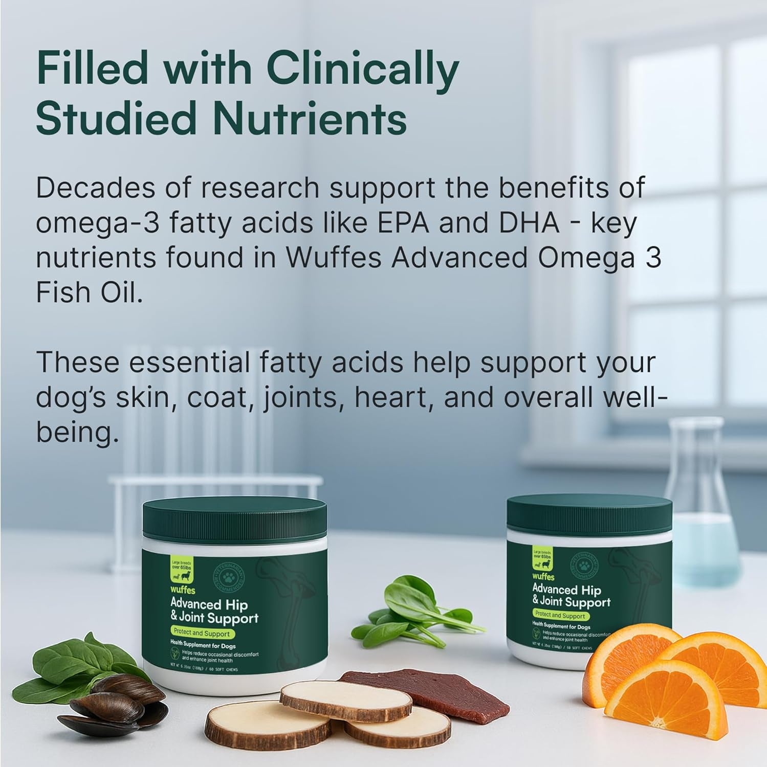 Chewable Dog Hip & Joint Supplement - Glucosamine & Chondroitin Chews - Dog Joint Supplements & Vitamins - Extended Joint Care (Large Breed (Over 65 Lbs), 90 Chews (Pack of 3))