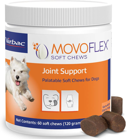 Soft Chews Hip and Joint Support Supplement for Small Dogs 60 Count by Virbac