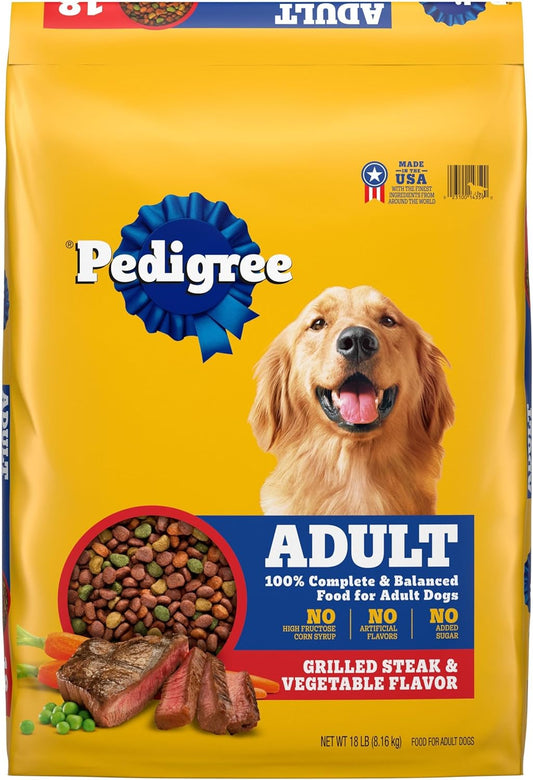 Complete Nutrition Adult Dry Dog Food, Grilled Steak & Vegetable Flavor, 18 Lb. Bag