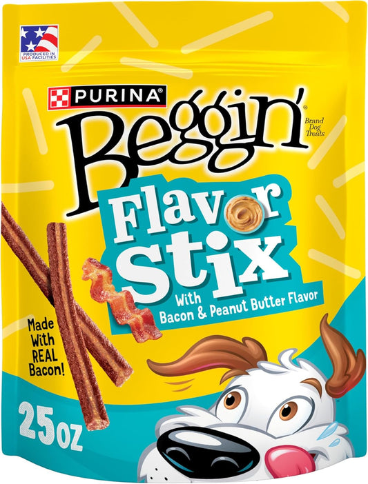 Purina ​​Beggin’ Flavor Stix with Bacon & Peanut Butter Flavor​ - 25 Oz. Pouch