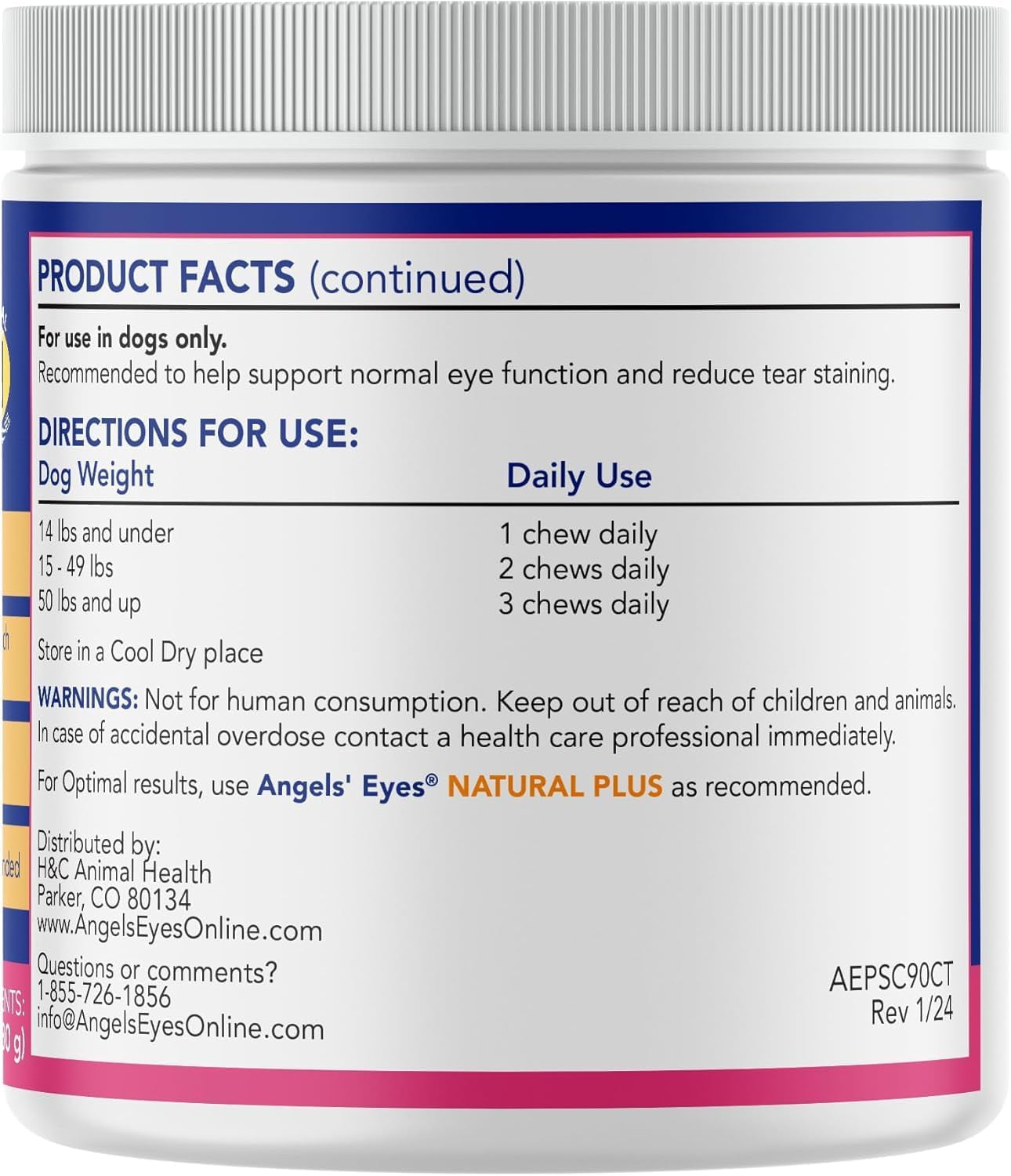 Natural Tear Stain Prevention Soft Chews for Dogs | Beef Flavor| for All Breeds | No Wheat No Corn | Daily Supplement | Proprietary Formula | 90Ct