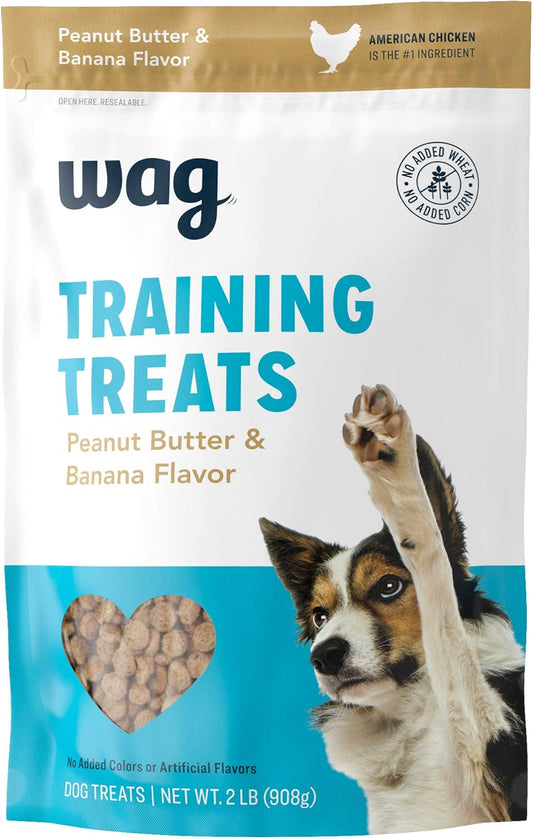 Amazon Brand -  Peanut Butter & Banana Flavor Training Treats for Dogs, 2 Pound (Pack of 1)