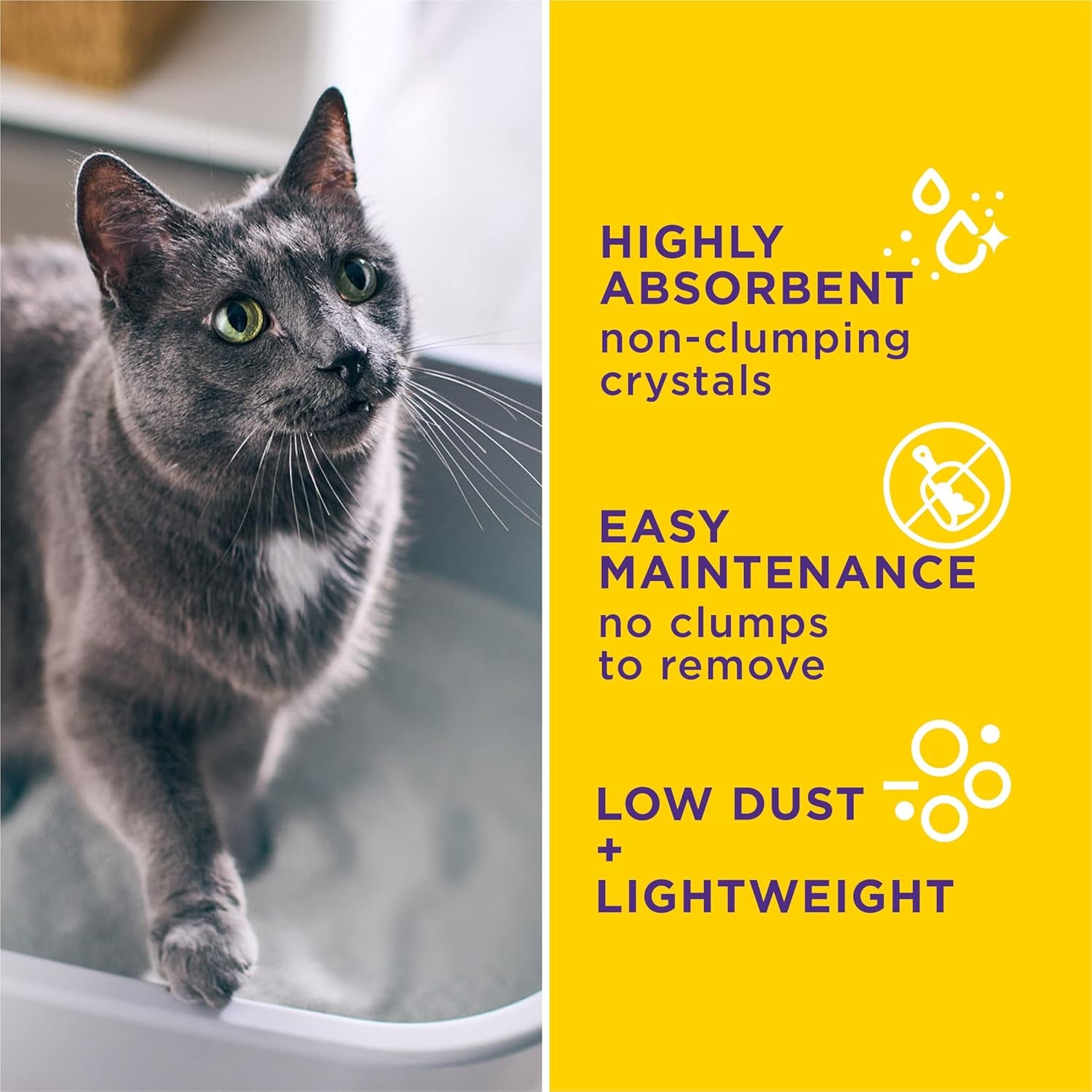 Purina  Tidy Care Alert Cat Health Monitoring Non Clumping Cat Litter with Silica Crystals - 8 Lb (Pack of 1)