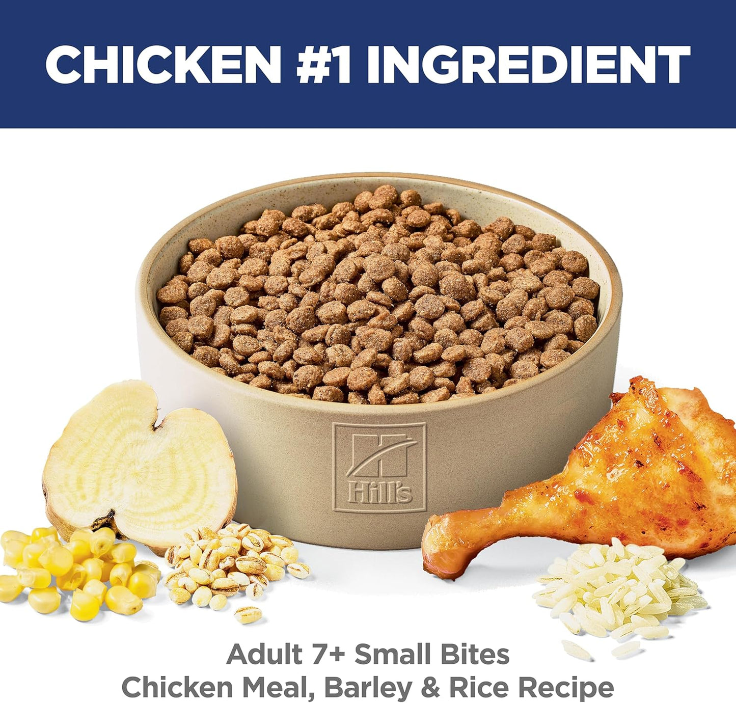 Adult 7+, Senior Adult 7+ Premium Nutrition, Small Kibble, Dry Dog Food, Chicken, Brown Rice, & Barley, 5 Lb Bag