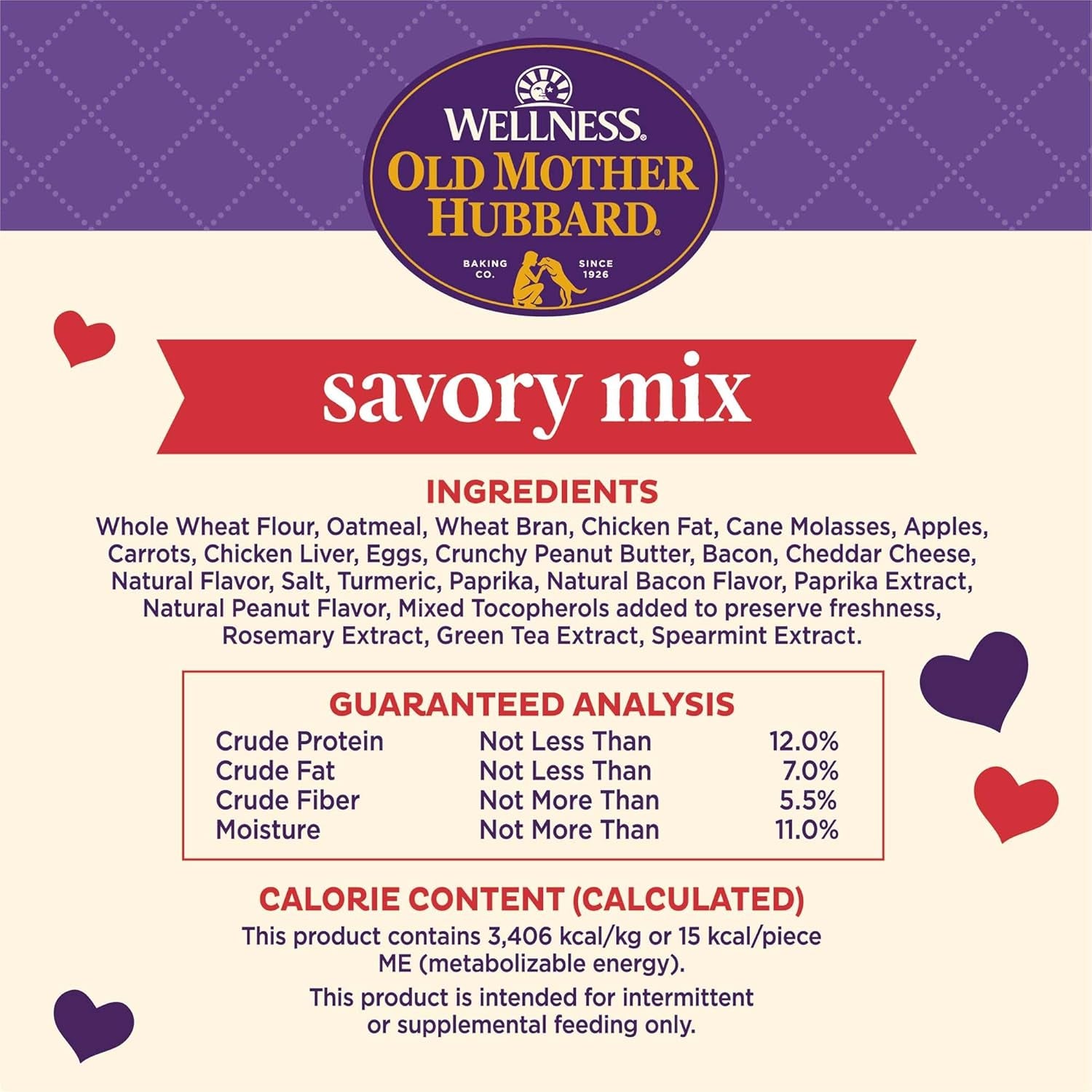 Wellness Savory Mix Dog Biscuits, Natural, Training Treats, Mini Size, (20 Ounce Bag)