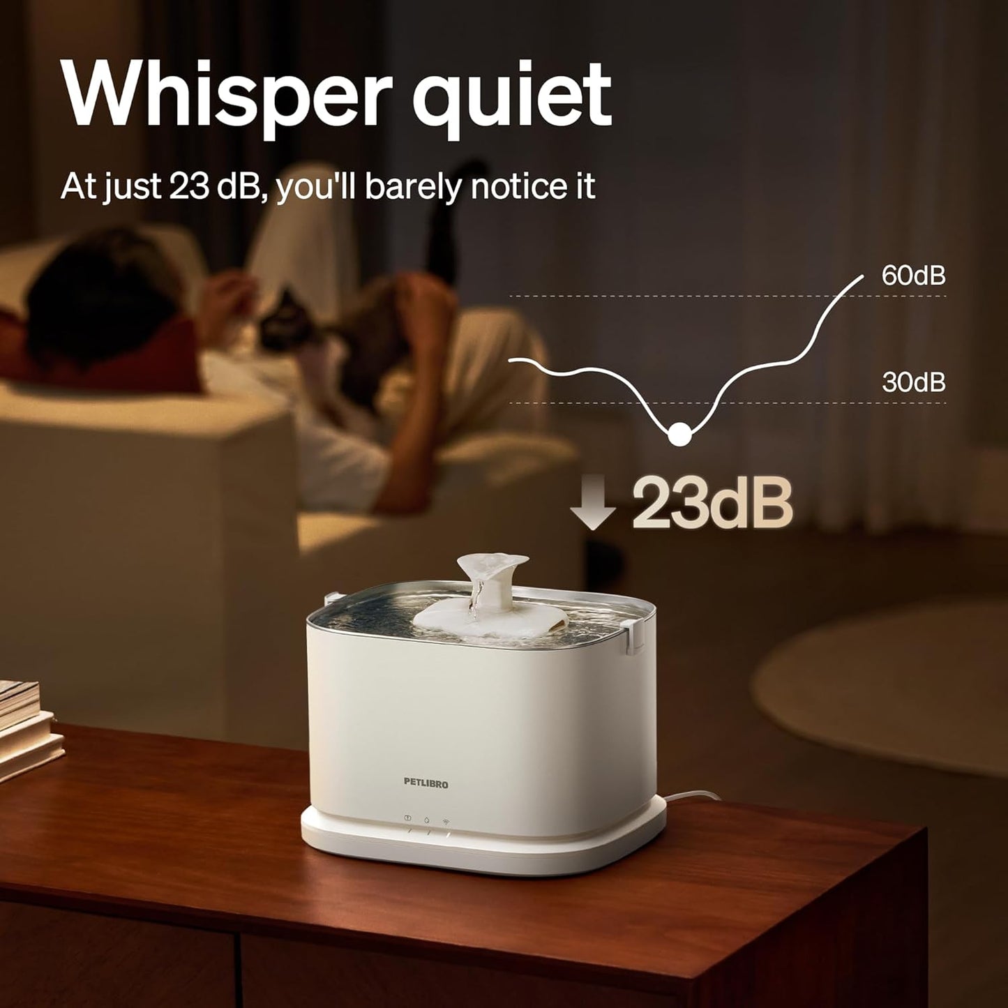 Upgrade Cat Water Fountain, Dockstream 2 Smart App Monitoring Pet Water Fountain for Cats Indoor, 3L/101Oz Cat Fountain Stainless Steel Tray for Drinking, 5G Wifi Auto Cat Water Dispenser Dog